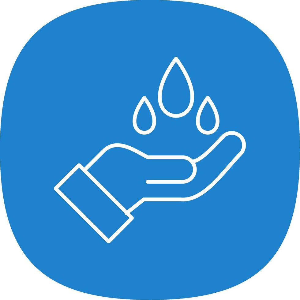 Save Water Line Curve Icon vector