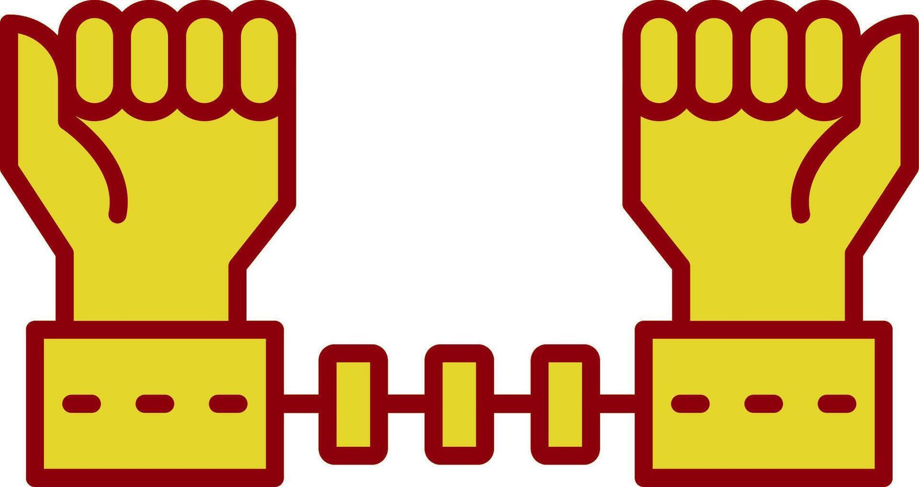 Arrested Criminal Line Two Color Icon vector