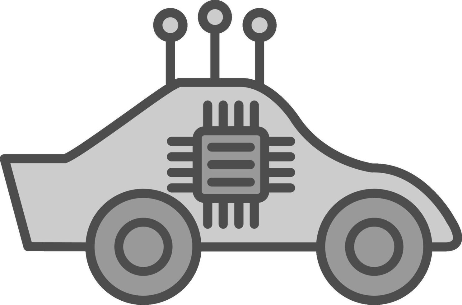 Autonomous Car Fillay Icon vector