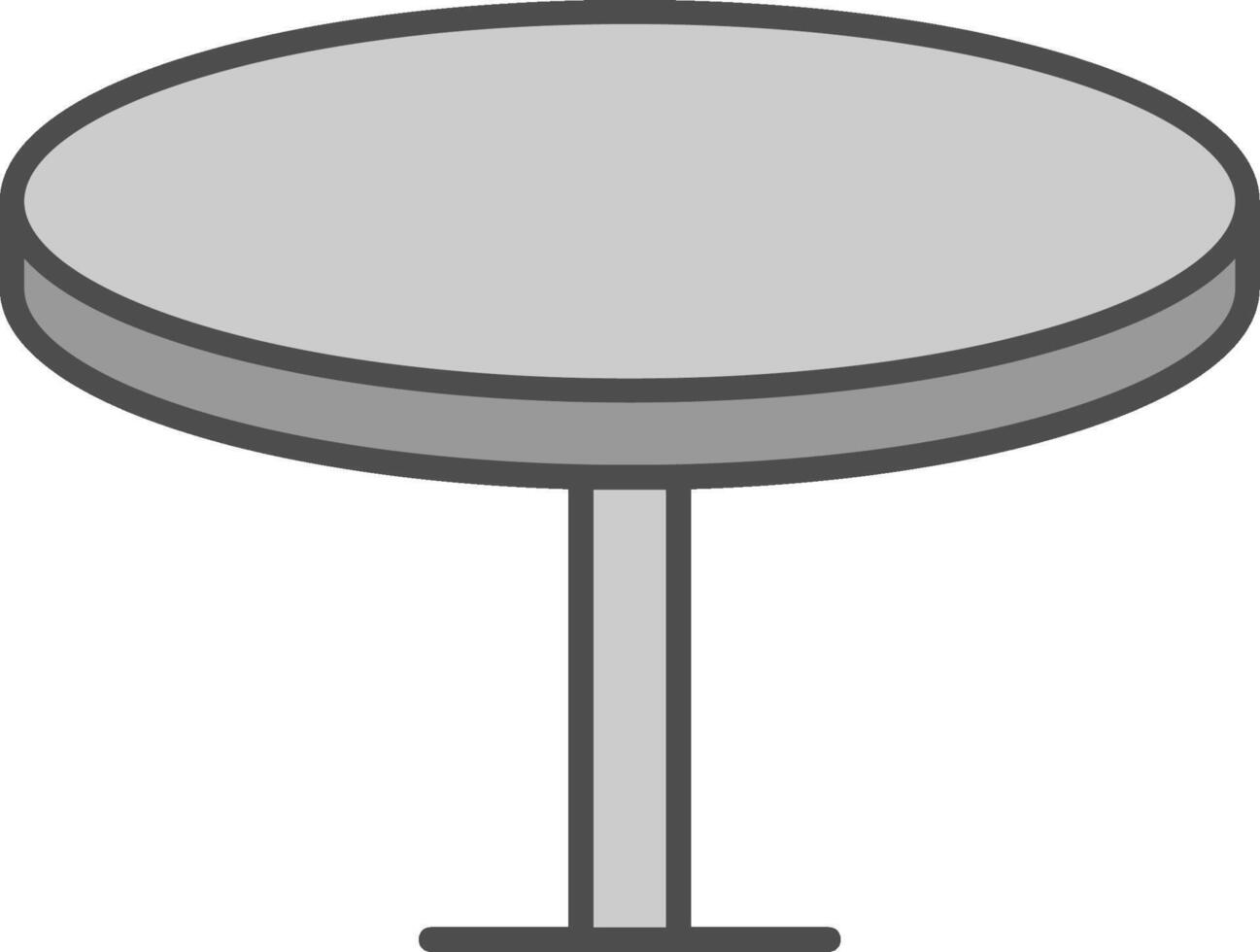 Round Table Fillay Icon vector