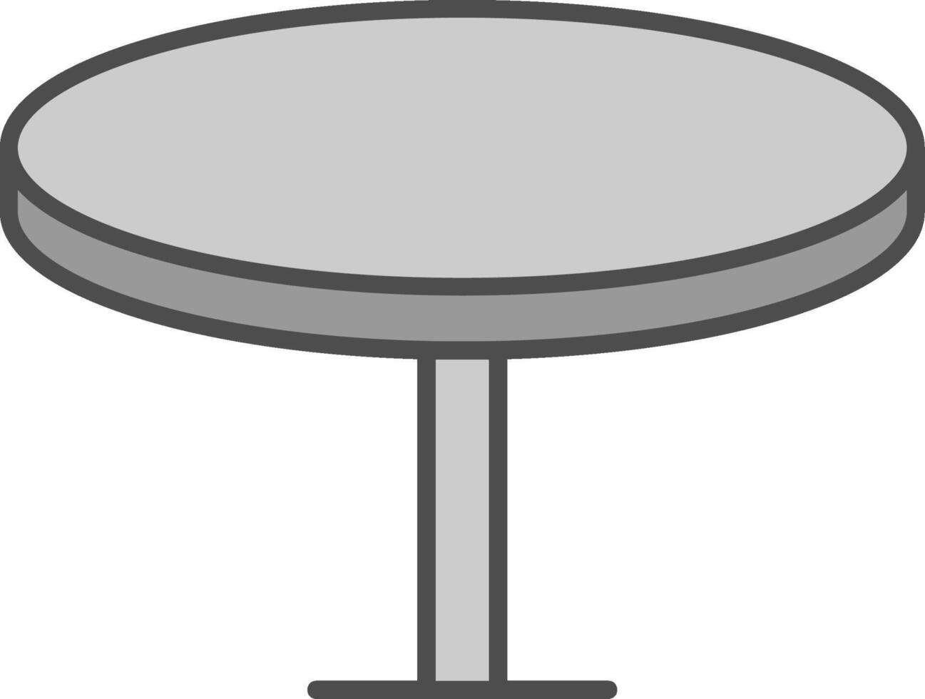 Round Table Fillay Icon vector