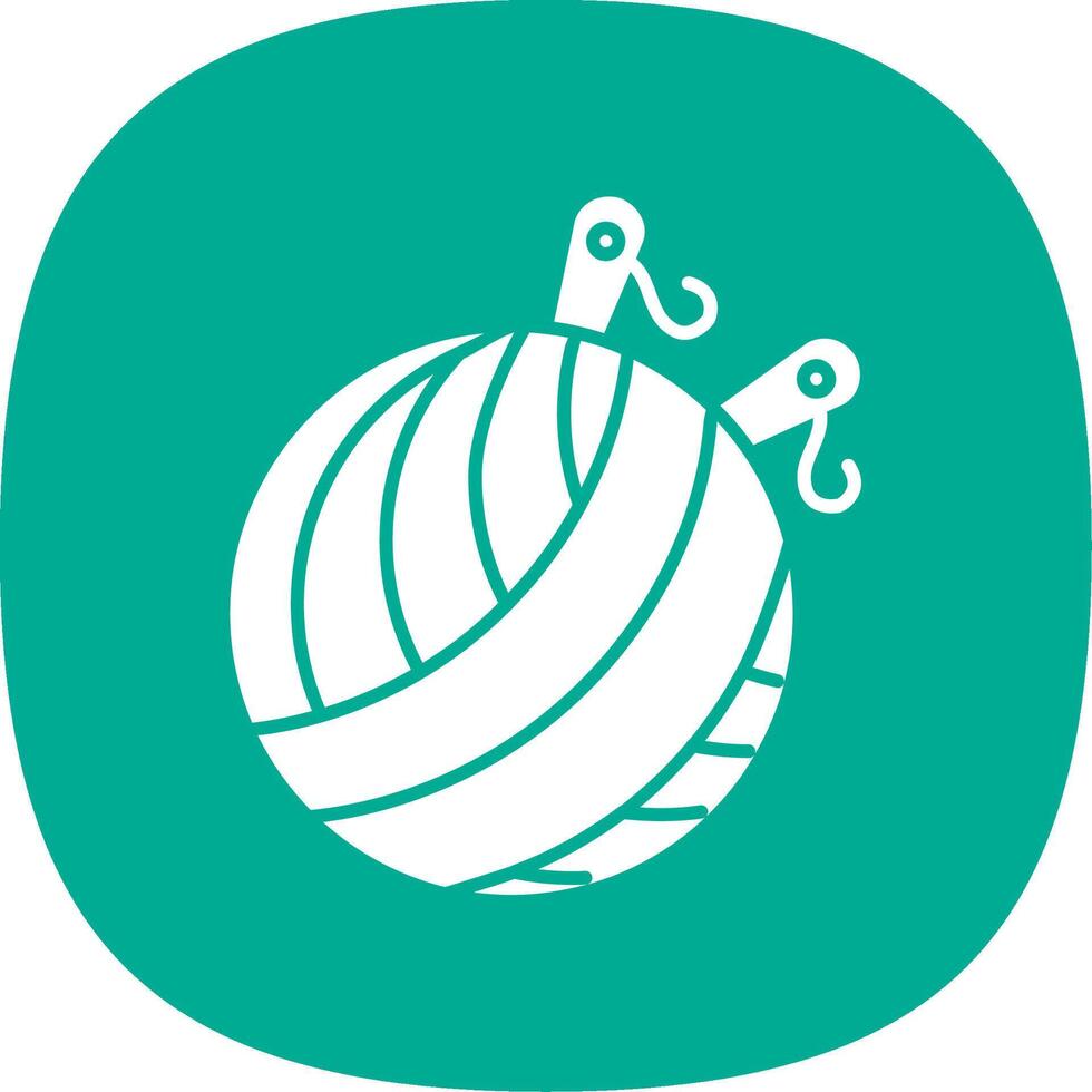 Yarn Ball Line Two Color Icon vector