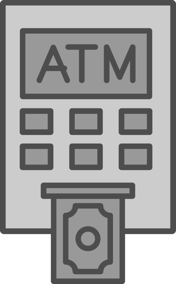 Atm Machine Fillay Icon vector