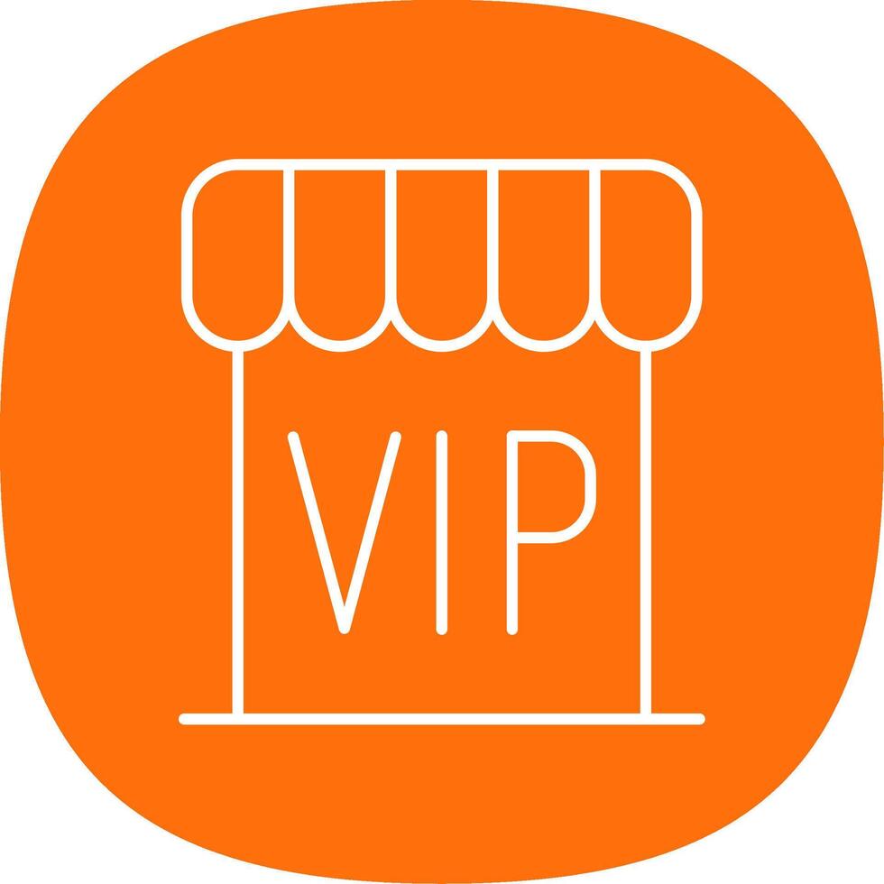 Vip Line Curve Icon vector