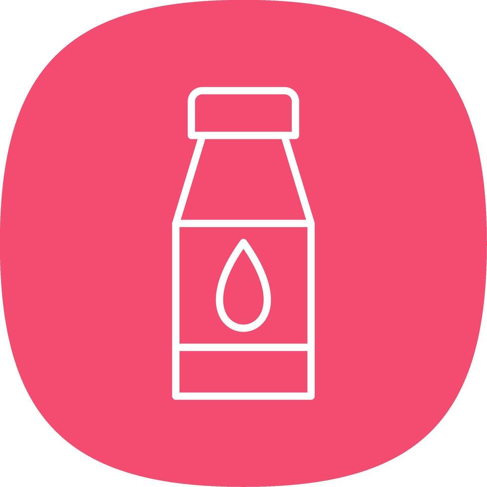 Water Bottles Line Curve Icon vector