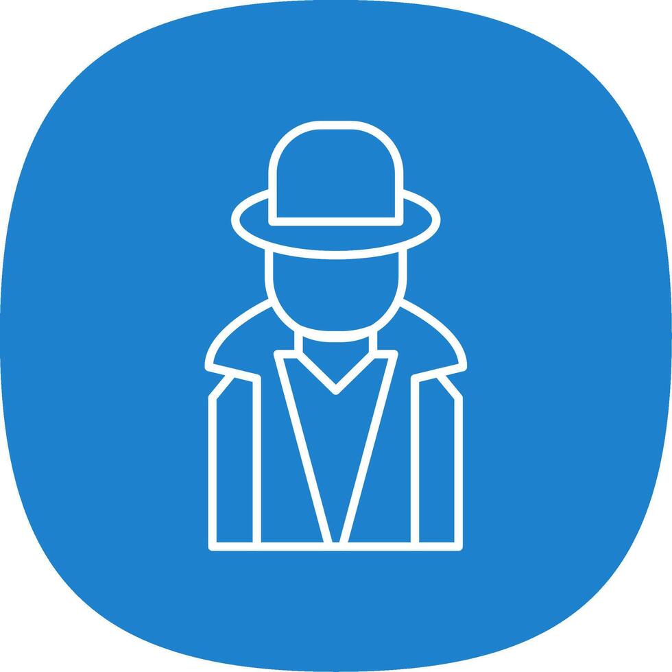 Hacker Line Curve Icon vector
