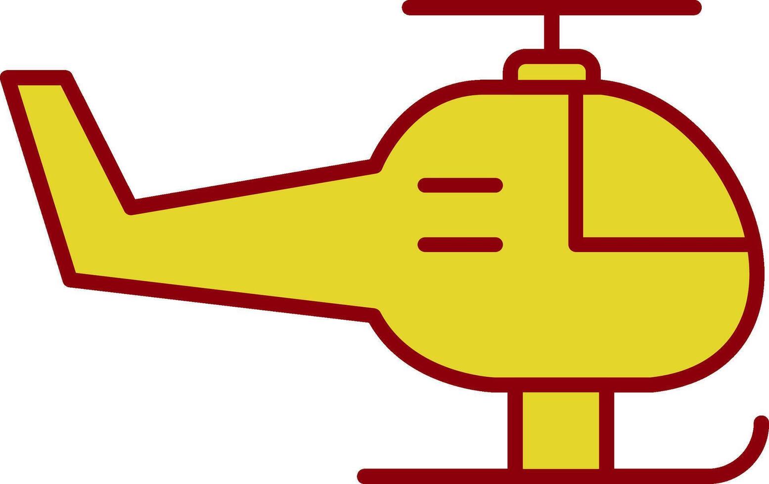 Helicopter Line Two Color Icon vector