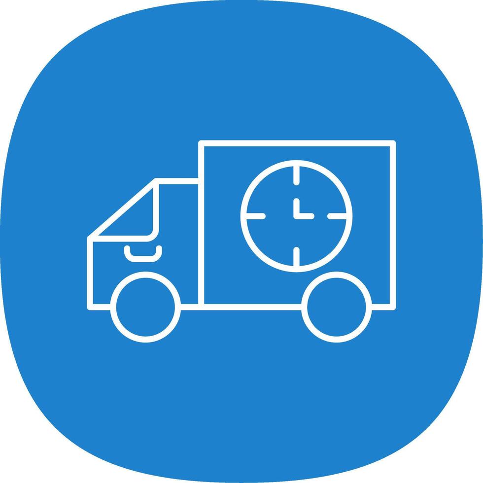Shipping Time Line Curve Icon vector
