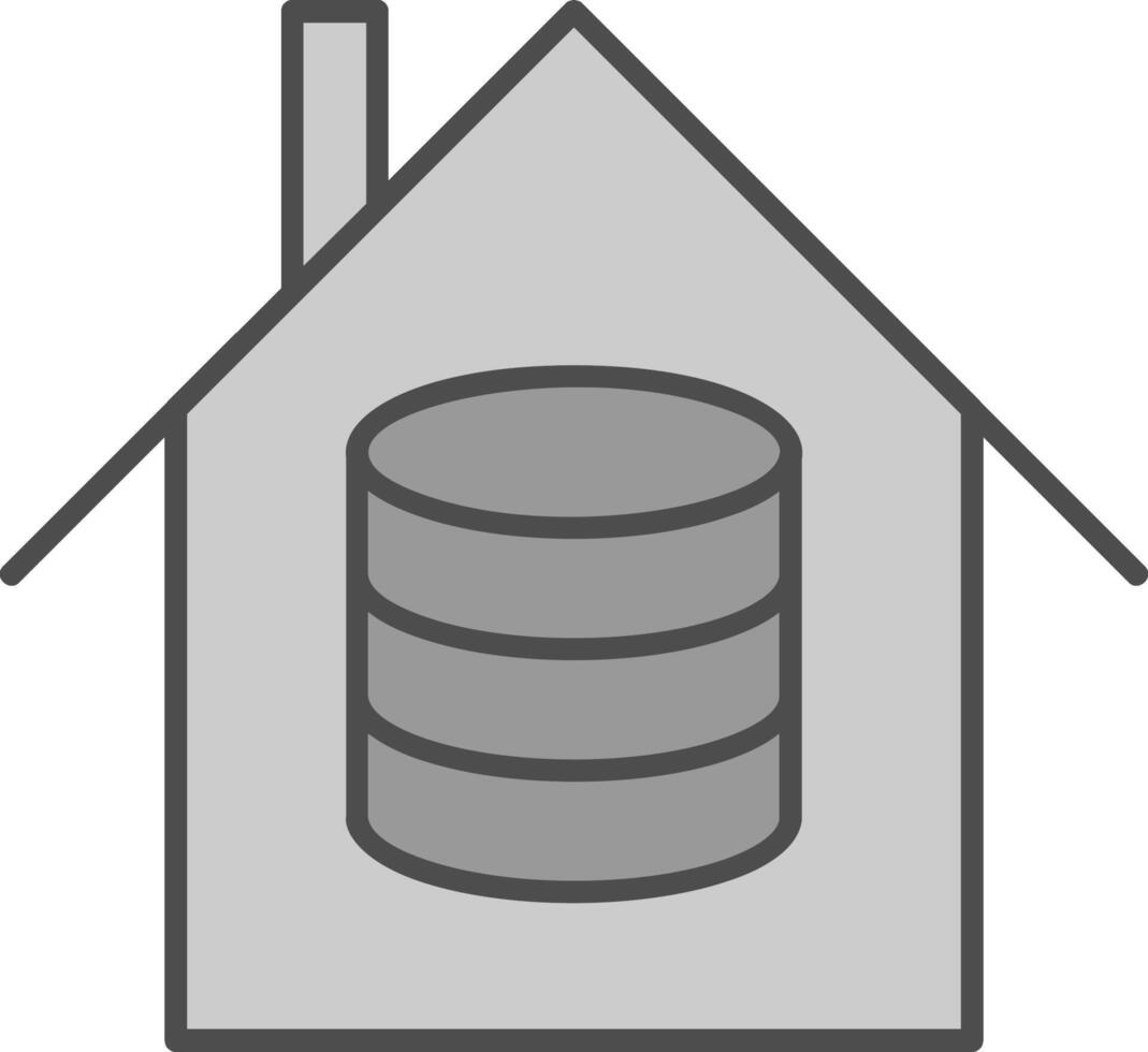 Data House Fillay Icon vector