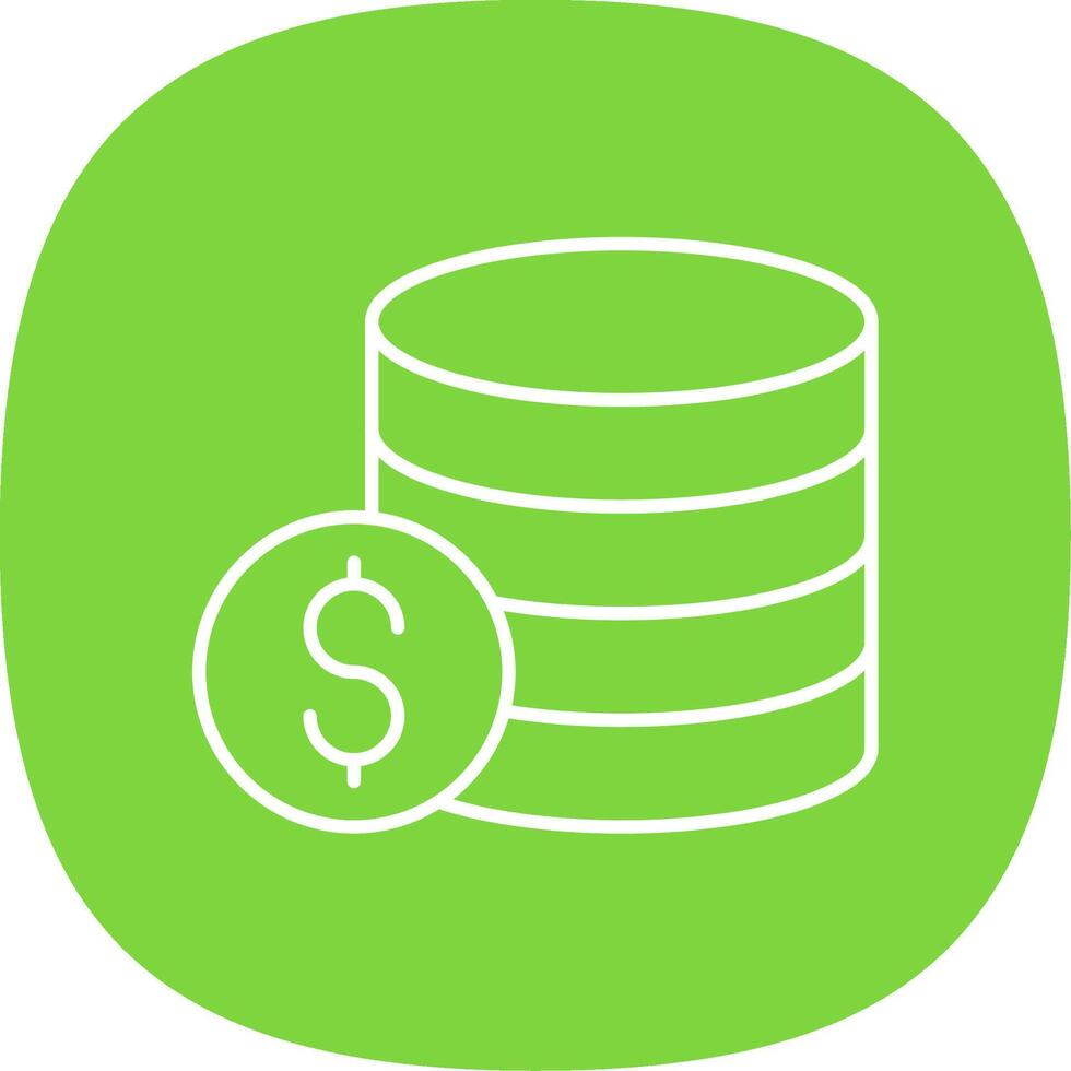 Crisis Line Curve Icon vector