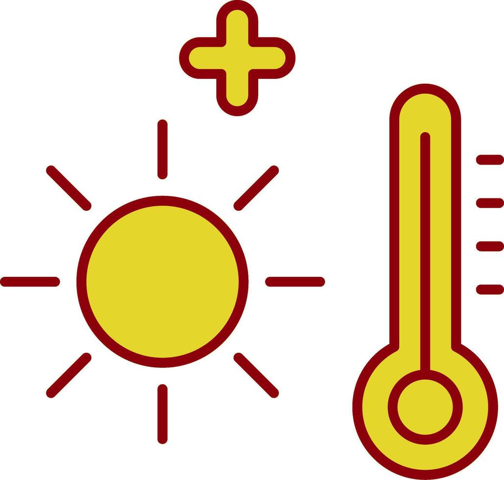 Heat Wave Glyph Curve Icon vector