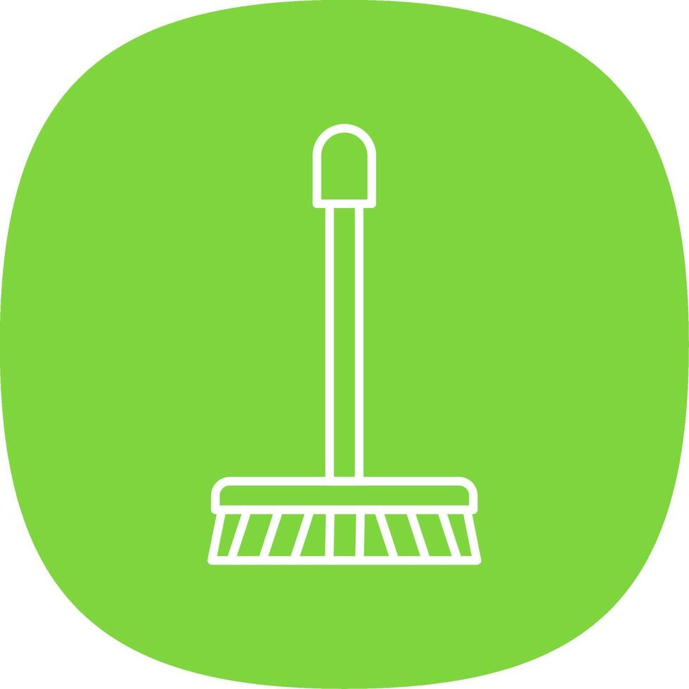Mop Line Curve Icon vector