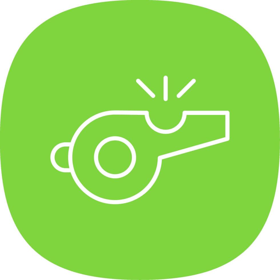 Whistle Line Curve Icon vector