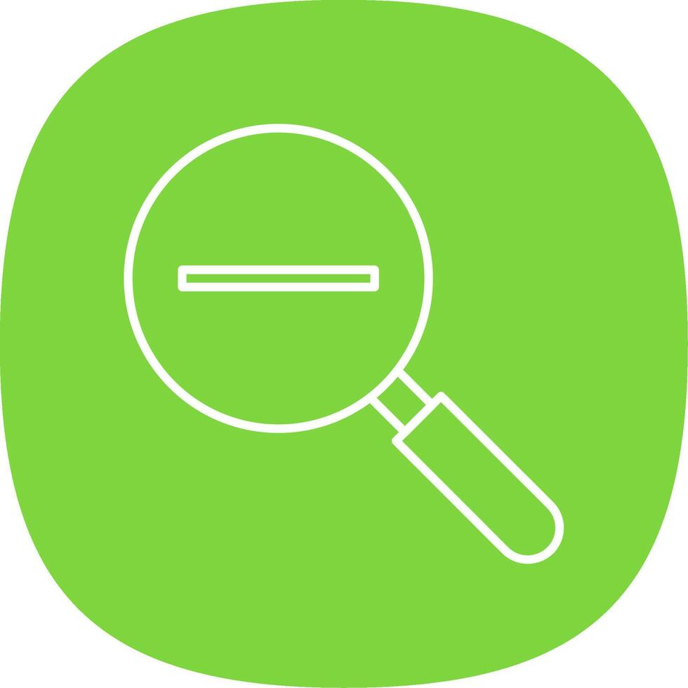 Zoom Out Line Curve Icon vector
