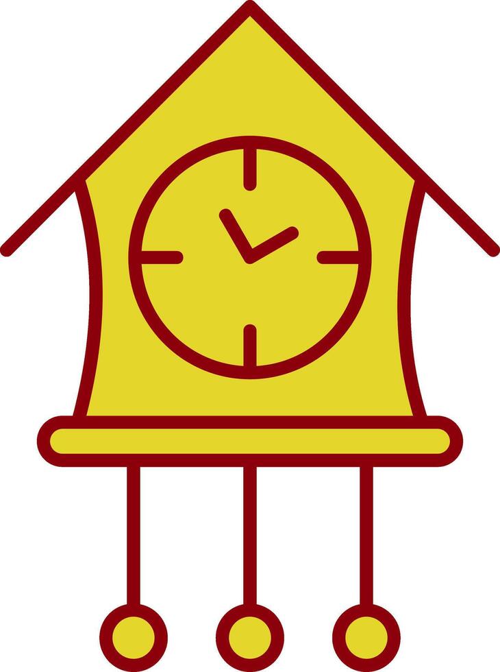 Cuckoo Clock Line Two Color Icon vector