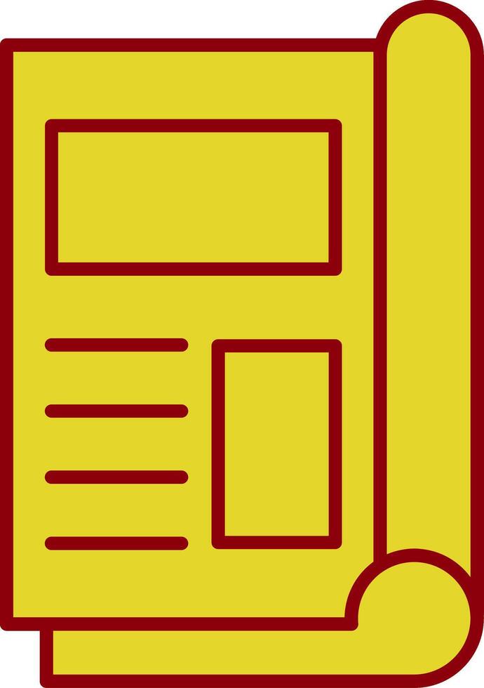 Magazine Line Two Color Icon vector