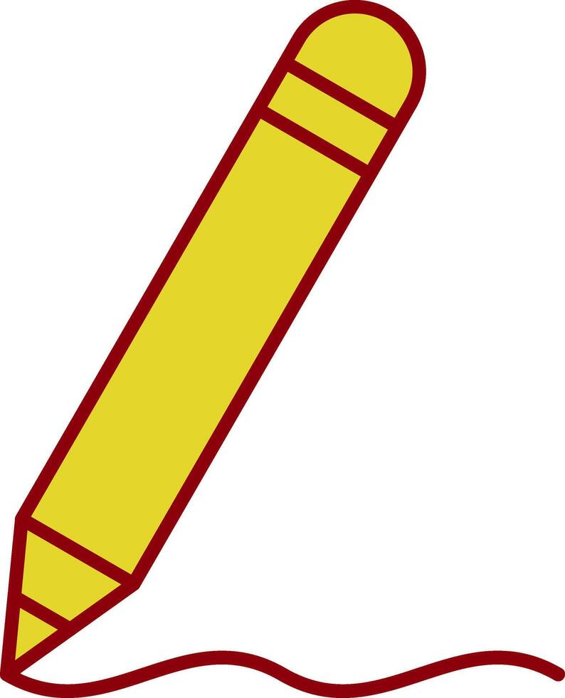 icono de línea de lápiz de dos colores vector