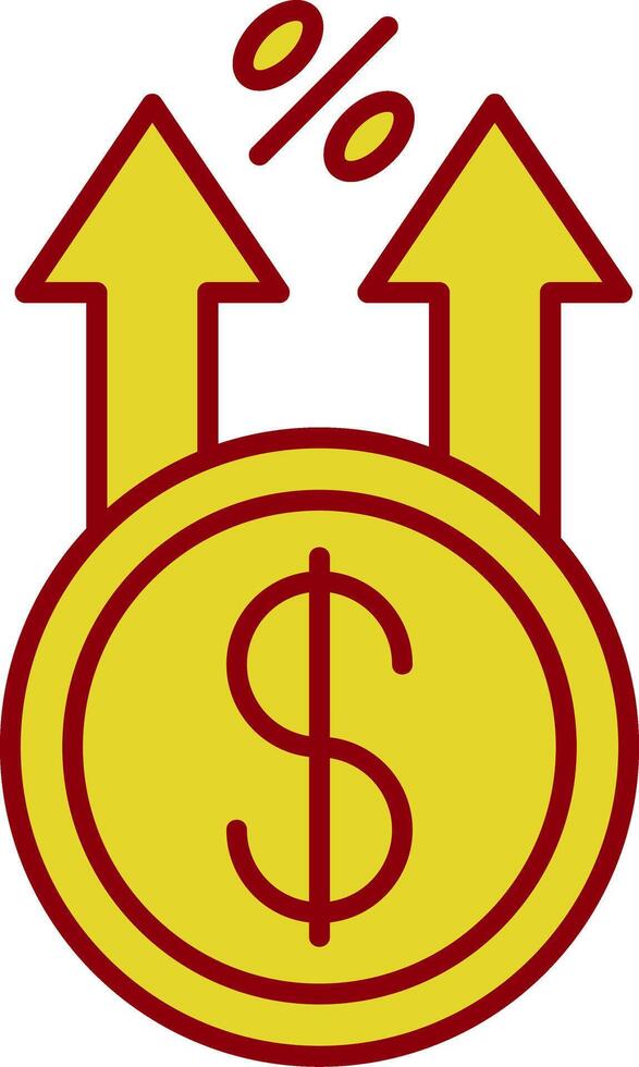 Profit Line Circle Icon vector