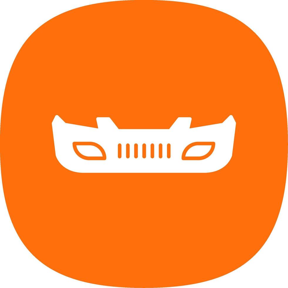 Bumper Glyph Curve Icon vector