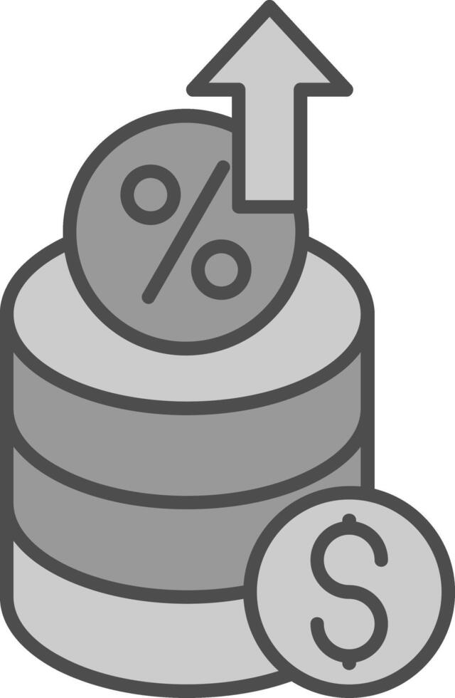 Interest Rate Fillay Icon vector