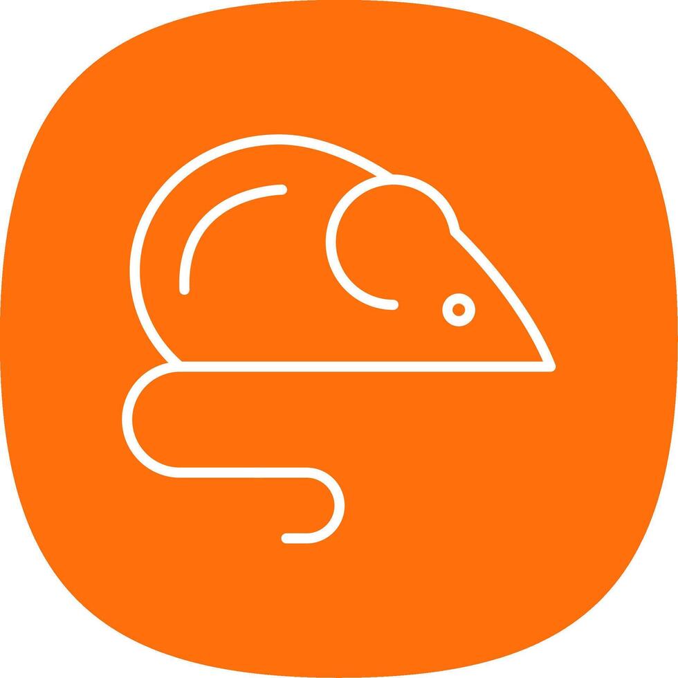 Rat Line Curve Icon vector