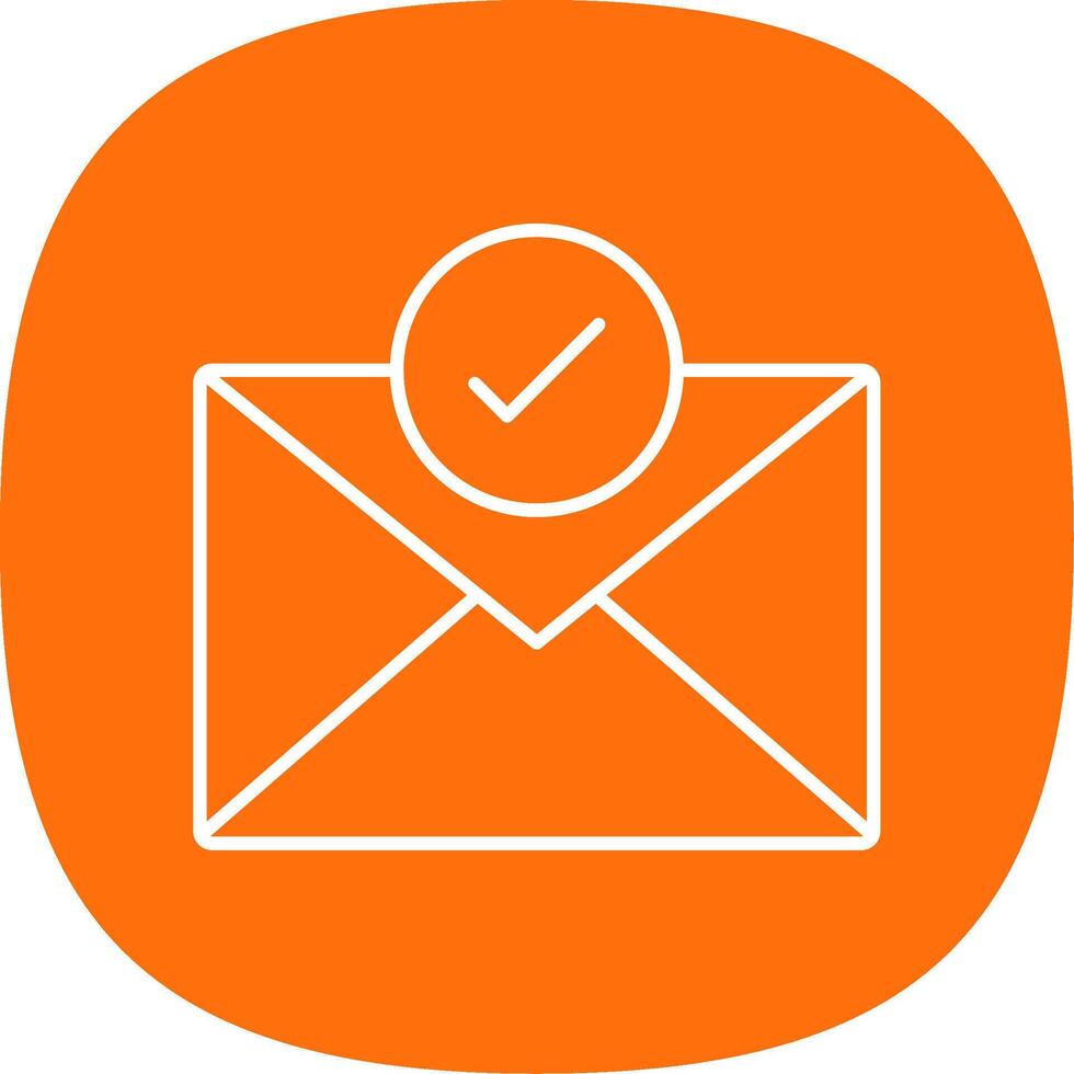 Mail Line Curve Icon vector