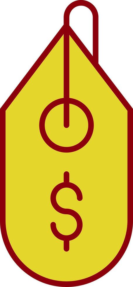 Tag Line Circle Icon vector