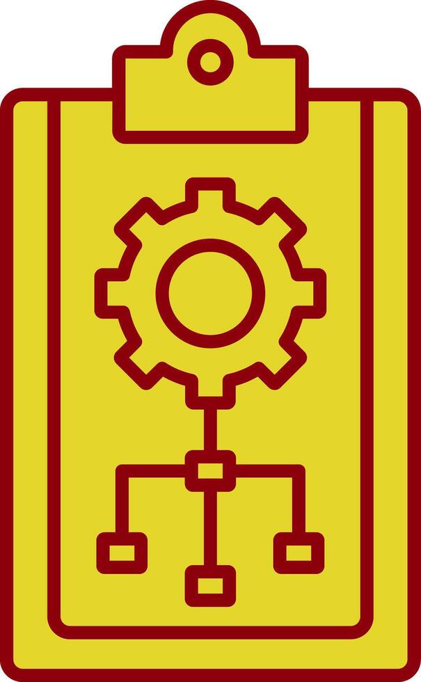 Planning Line Two Color Icon vector