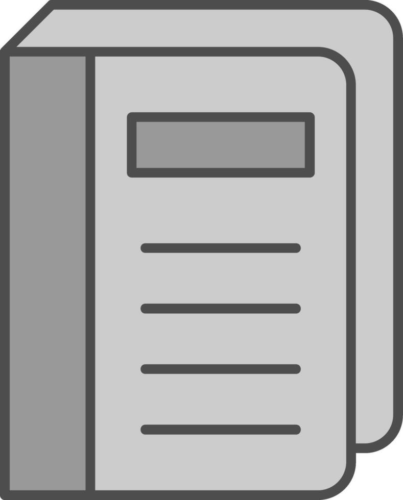 Book Cover Fillay Icon vector