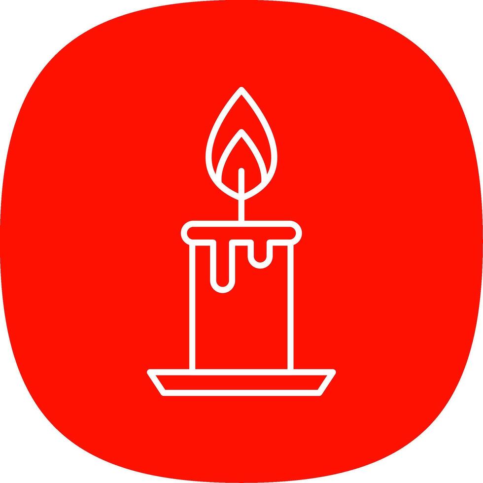 Burning Line Curve Icon vector