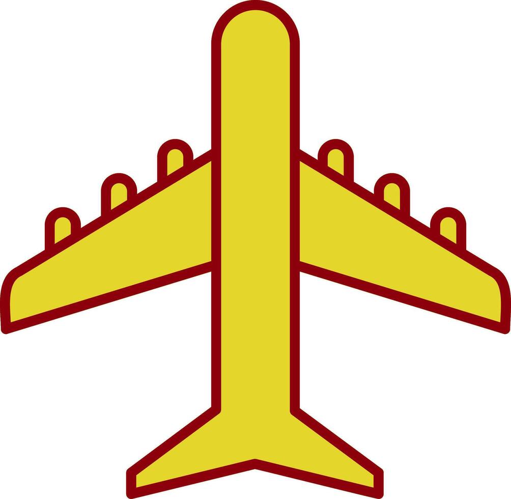 Plane Fillay Icon vector