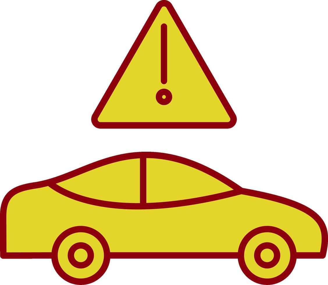 Traffic Jam Line Circle Icon vector