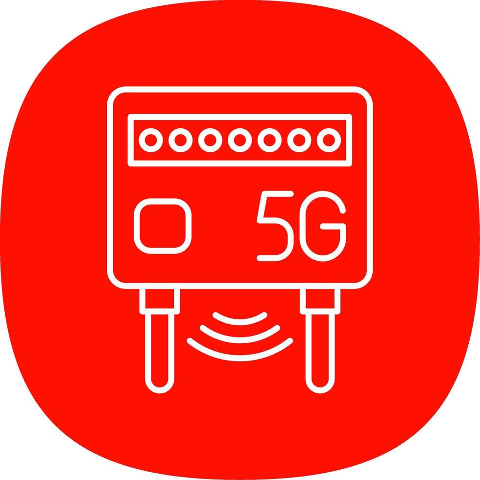 Router Line Curve Icon vector