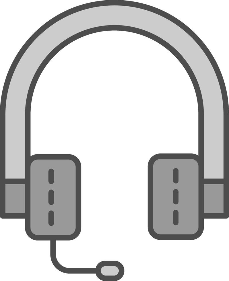 Headphones Fillay Icon vector