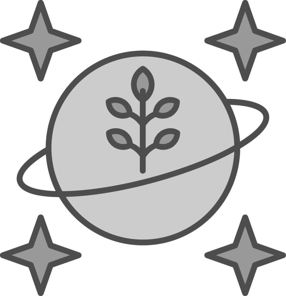 Planet Fillay Icon vector