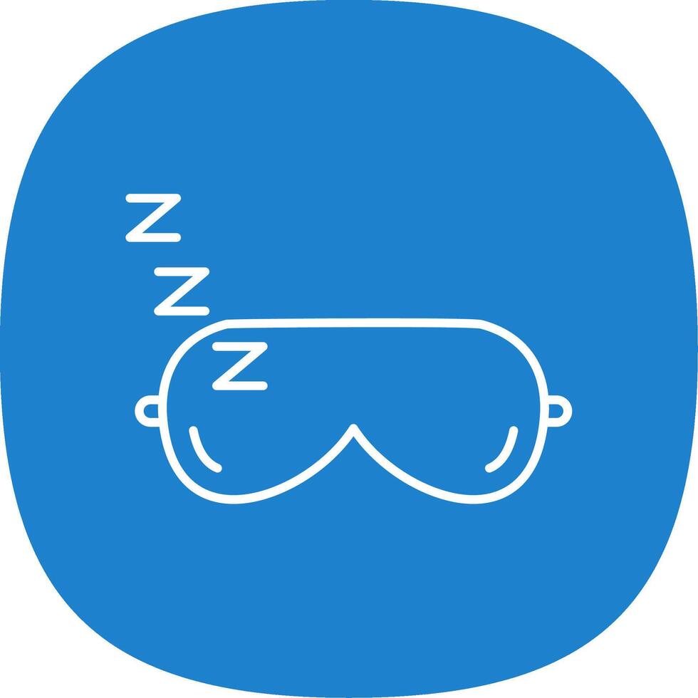 Sleeping Mask Line Curve Icon vector