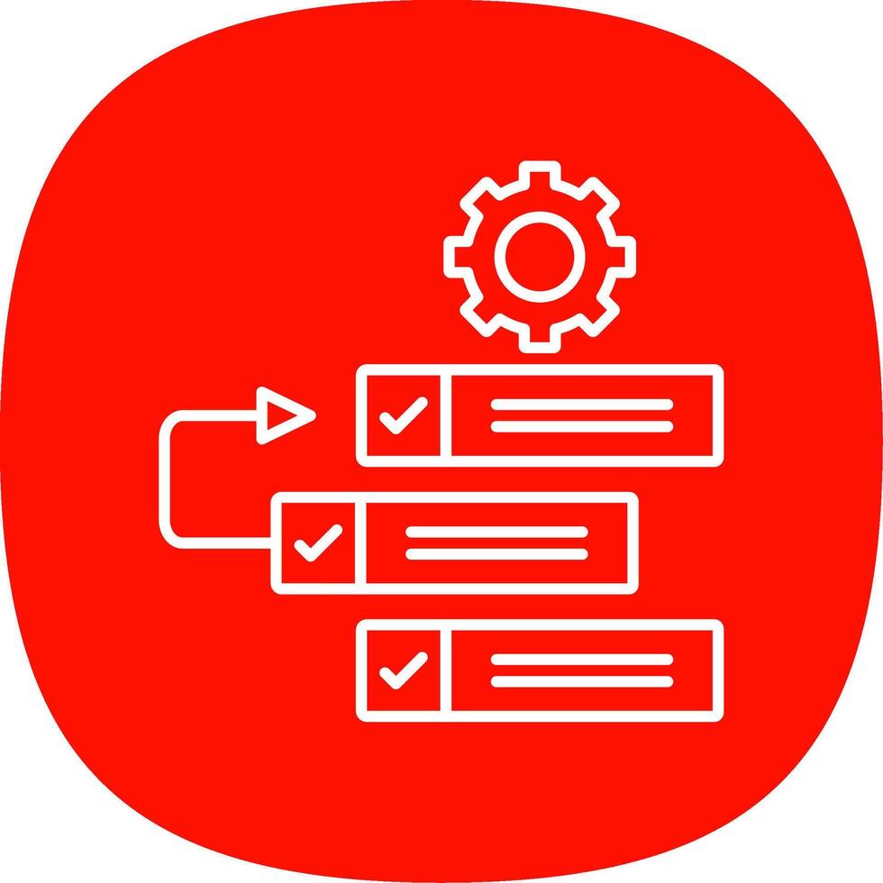 Backlog Line Curve Icon vector