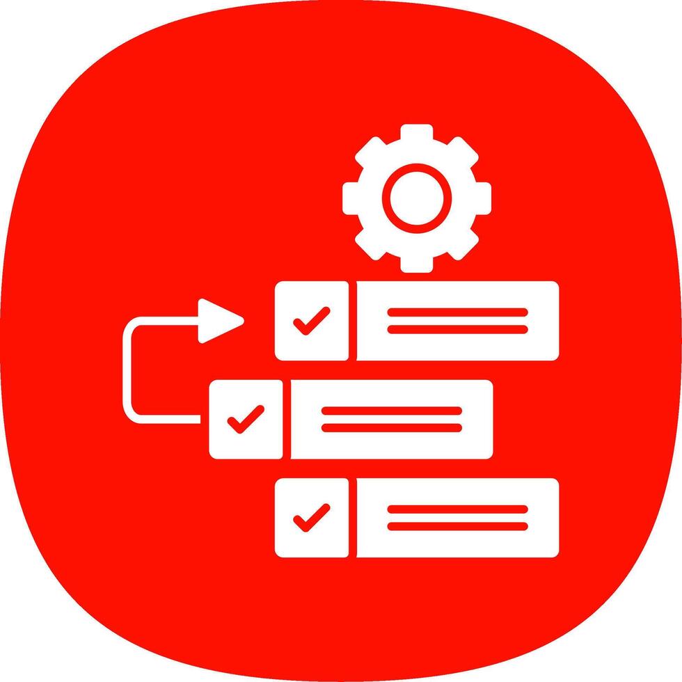 Backlog Glyph Curve Icon vector