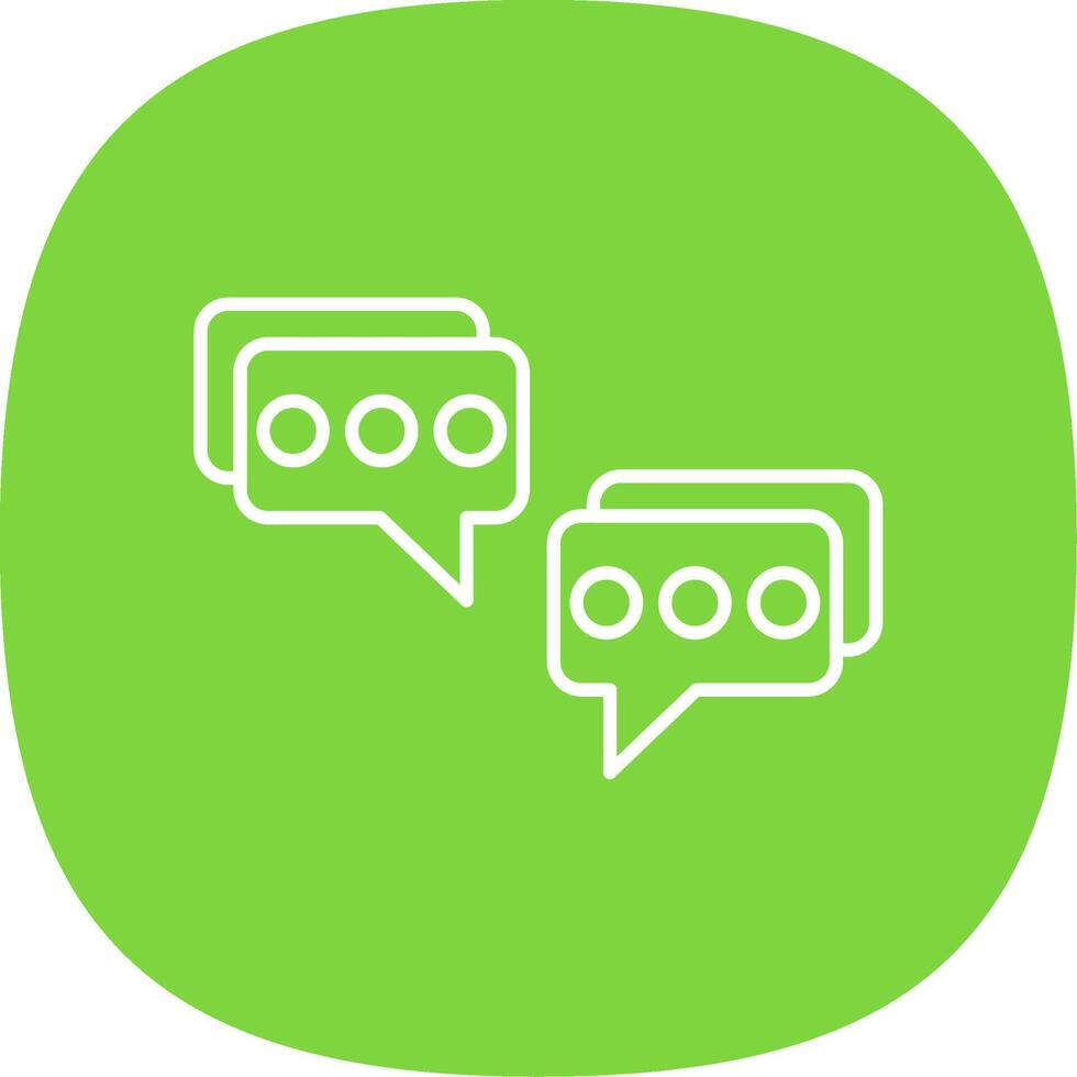 Chat Line Curve Icon vector