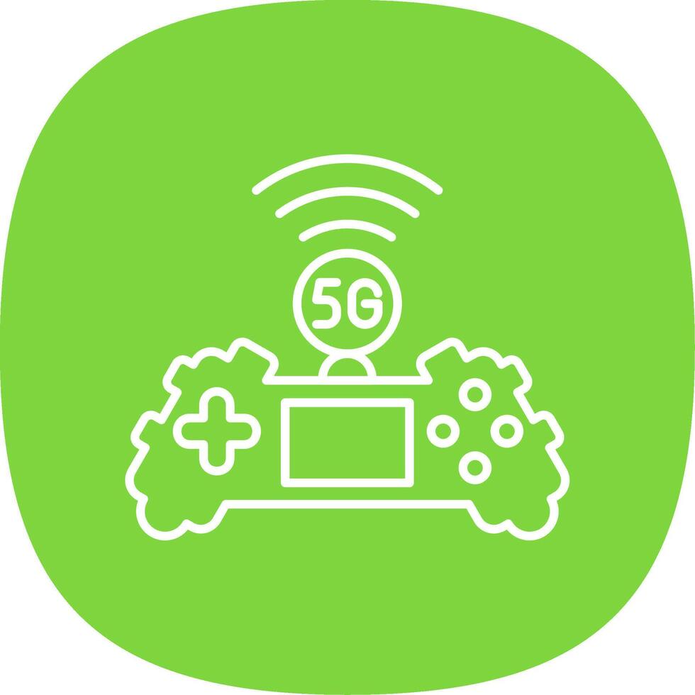 Game Line Curve Icon vector