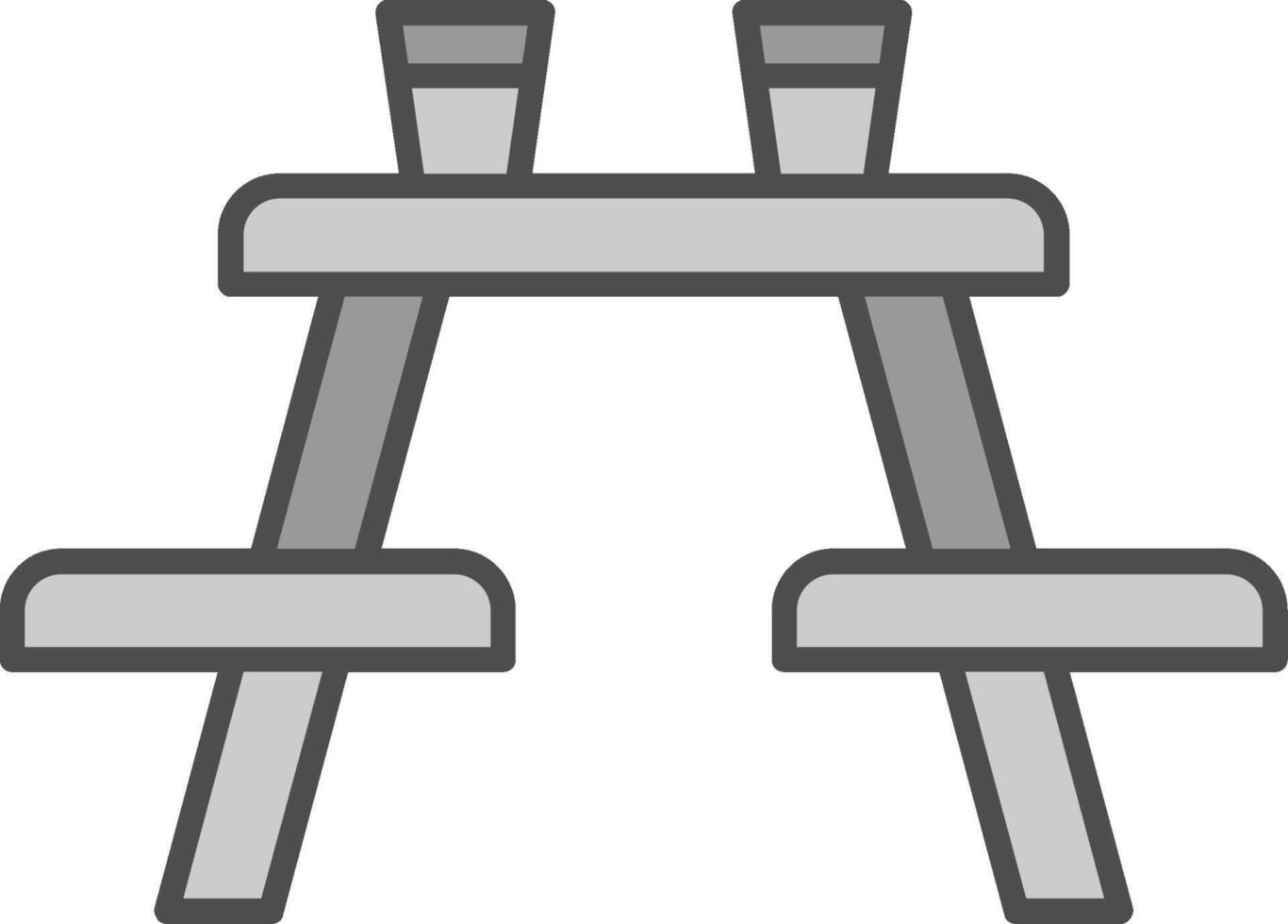 Picnic Table Fillay Icon vector