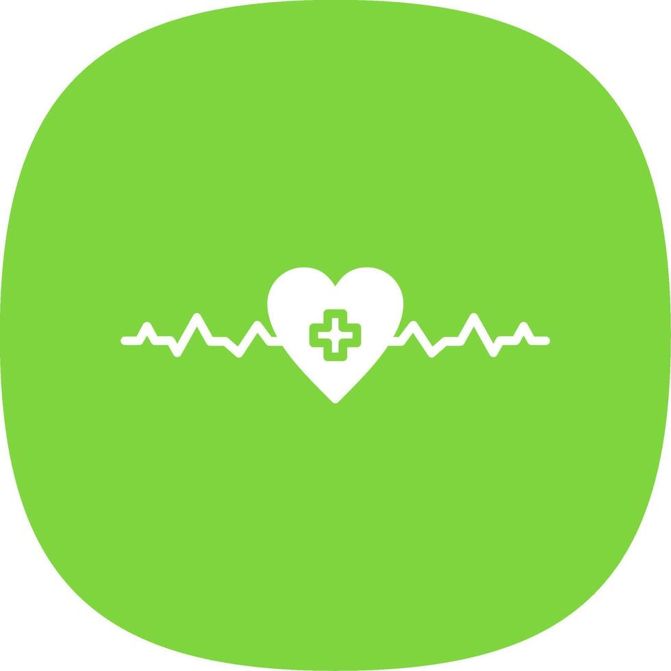 Heartbeat Line Two Color Icon vector