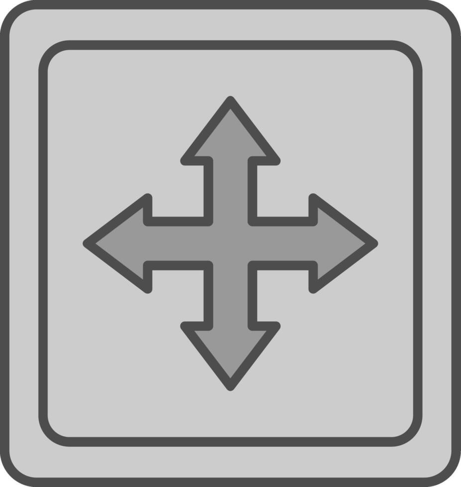 Cross Symbol Fillay Icon vector