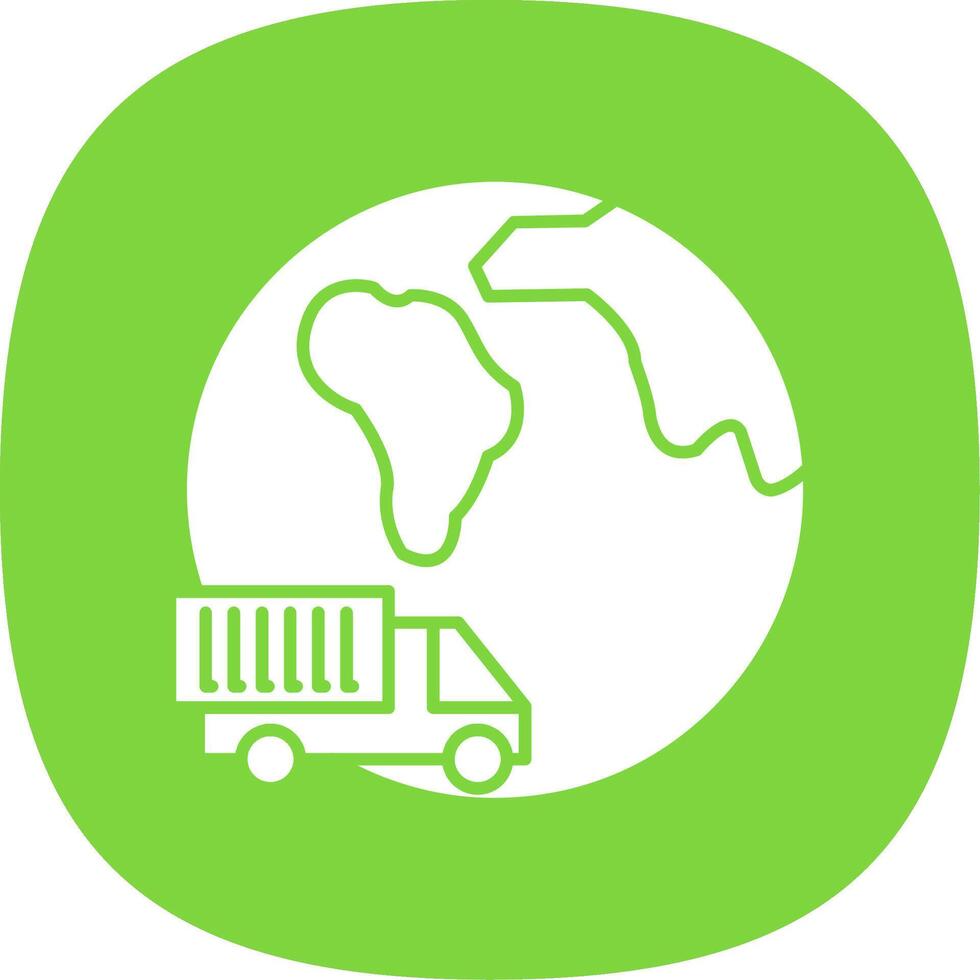 Travel Glyph Curve Icon vector