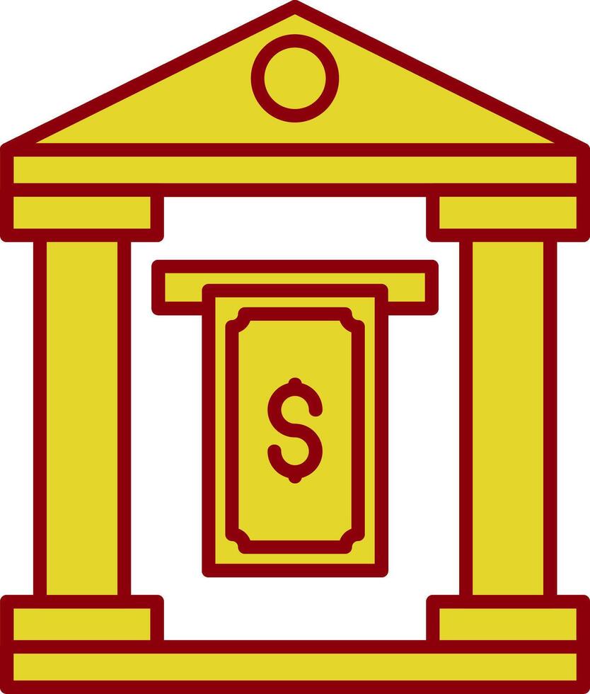 Cash Withdraw Line Two Color Icon vector