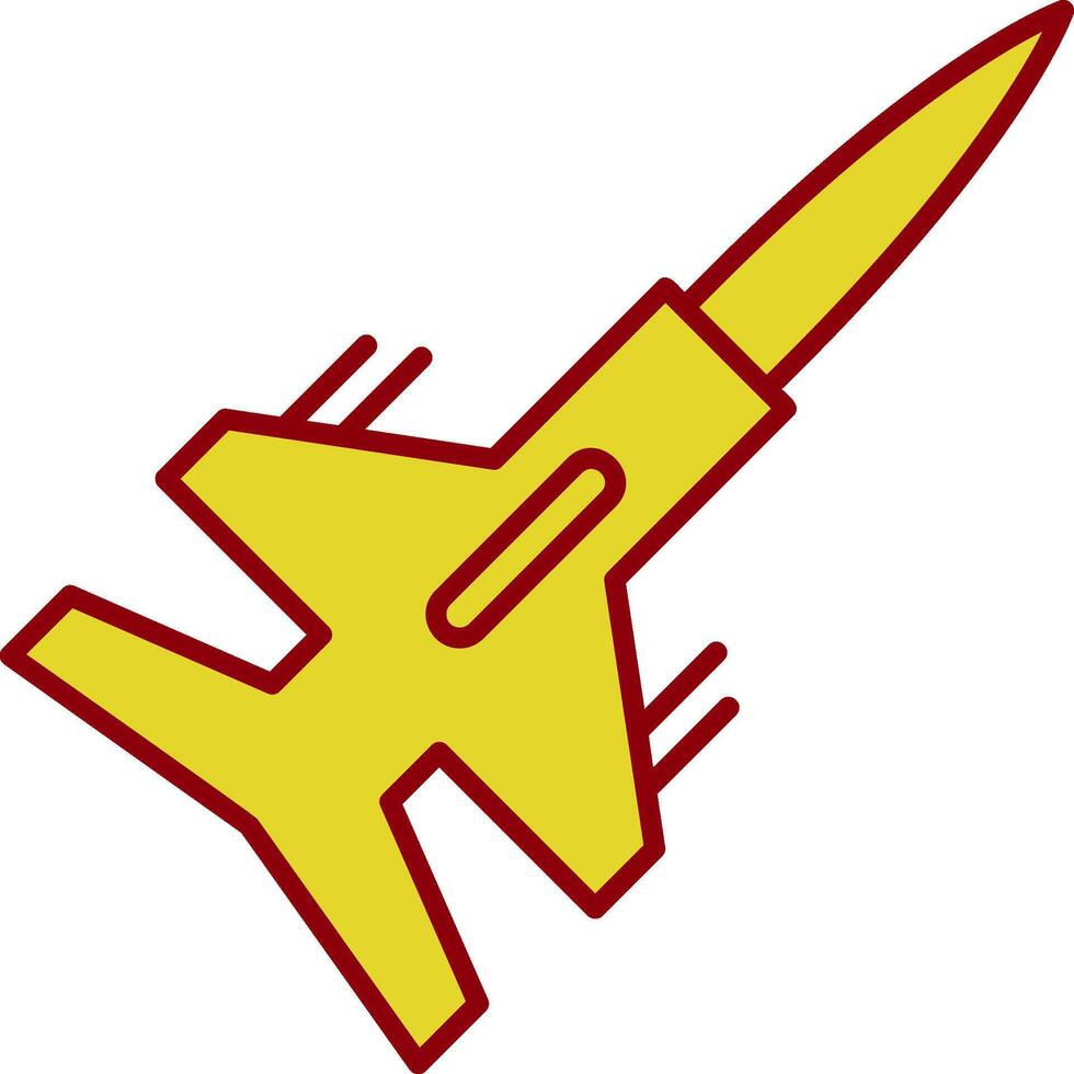 Fighter Line Two Color Icon vector