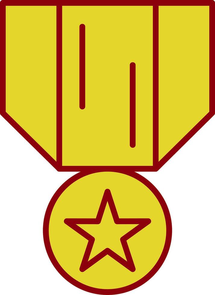 medalla de honor línea circulo icono vector