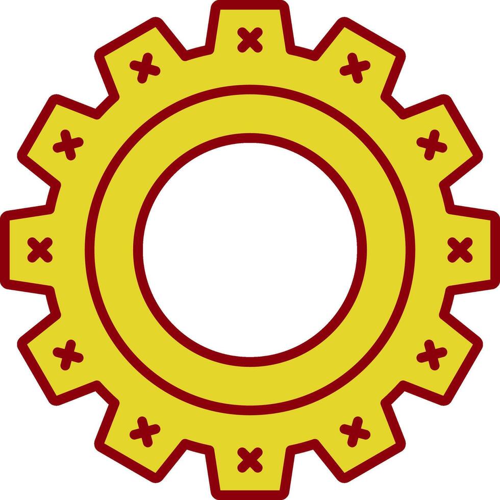 Cogwheel Glyph Curve Icon vector