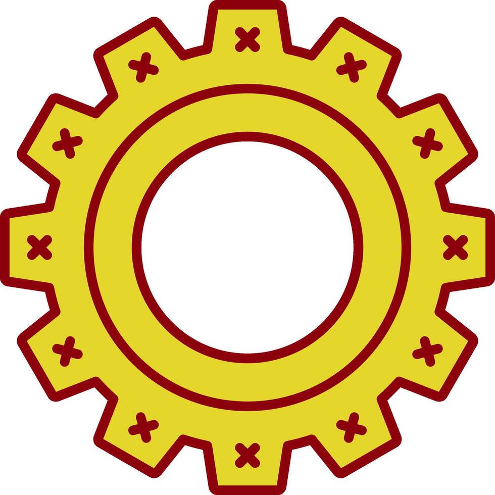 Cogwheel Glyph Curve Icon vector