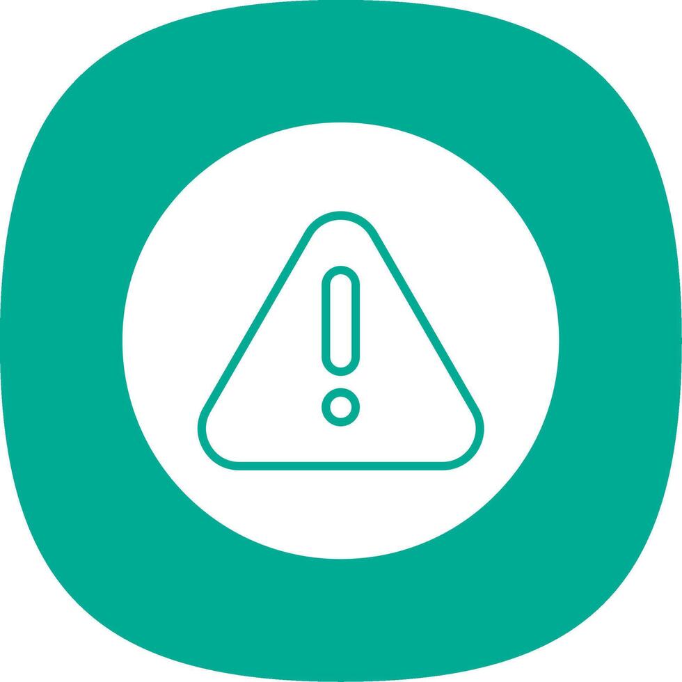 Threat Glyph Curve Icon vector